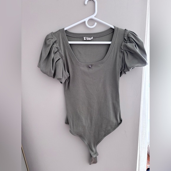 NWOT FP intimately | downtime bodysuit In sage - Picture 2 of 11